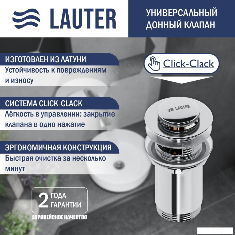 Умывальник Lauter 21842 + клапан 21190CH + сифон 21635CH (хром)