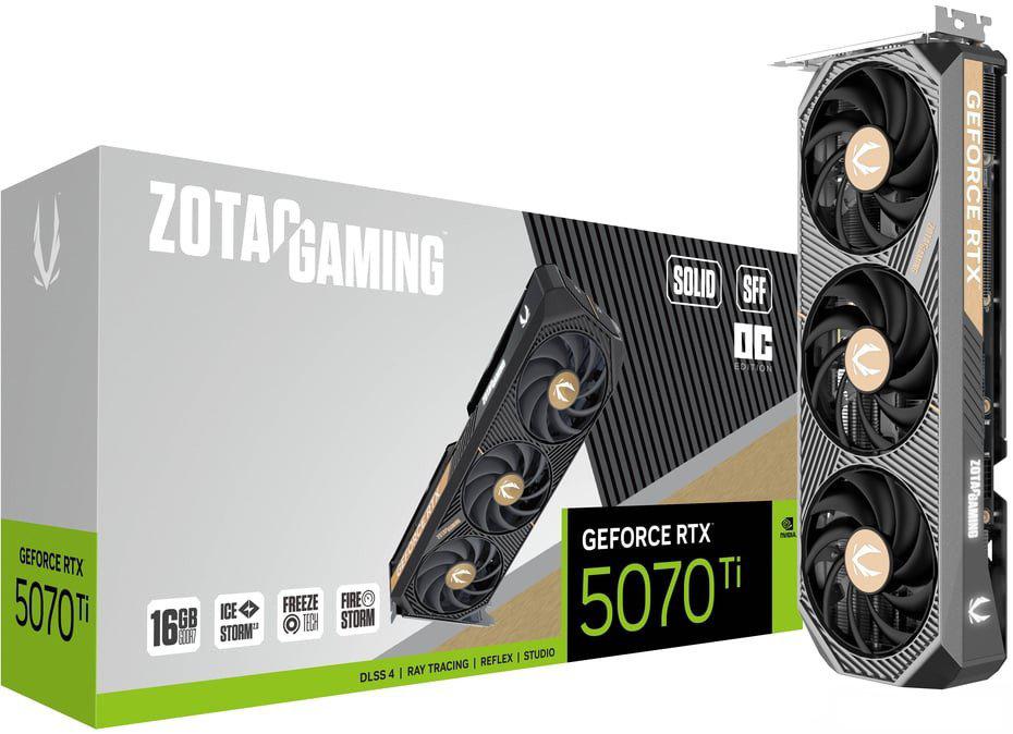 Видеокарта ZOTAC Gaming GeForce RTX 5070 Ti Solid SFF OC ZT-B50710J3-10P