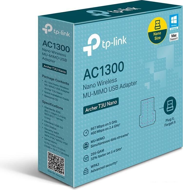 Wi-Fi адаптер TP-Link Archer T3U Nano