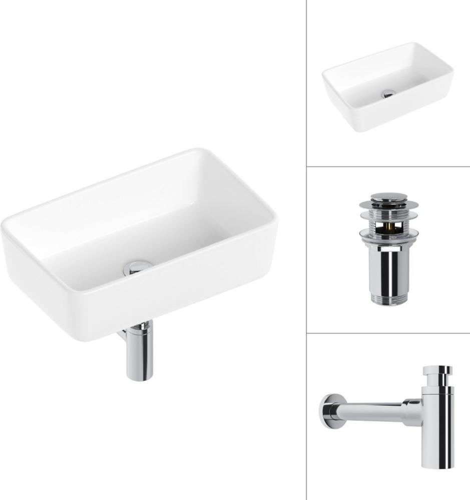 Умывальник Lauter 21674A + клапан 21190CH + сифон 21635CH (хром)