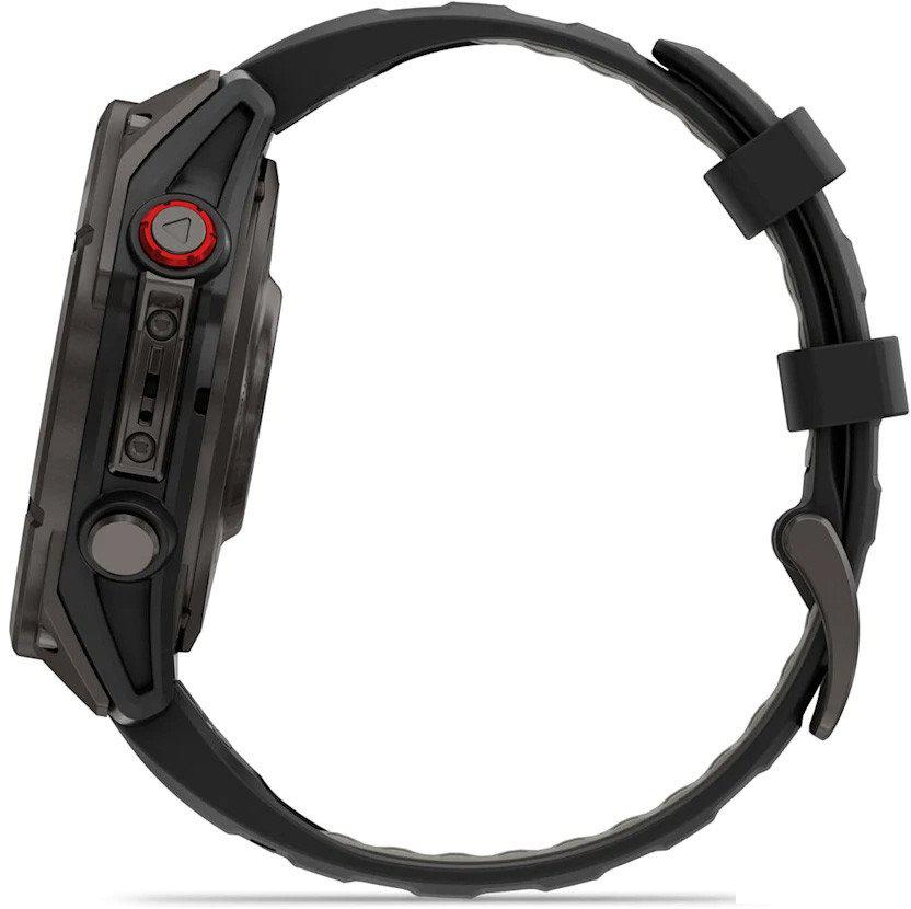 Умные часы Garmin Fenix 8 Pro 47 мм (серый, черный силиконовый ремешок)