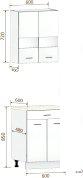 Готовая кухня Кортекс-мебель Корнелия Экстра 60р1ш2д (дуб сонома/королевский опал)