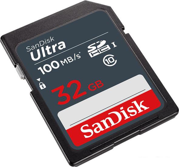 Карта памяти SanDisk Ultra SDHC SDSDUNR-032G-GN3IN 32GB