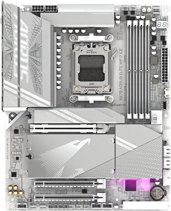 Материнская плата Gigabyte X870 Aorus Elite WiFi7 Ice