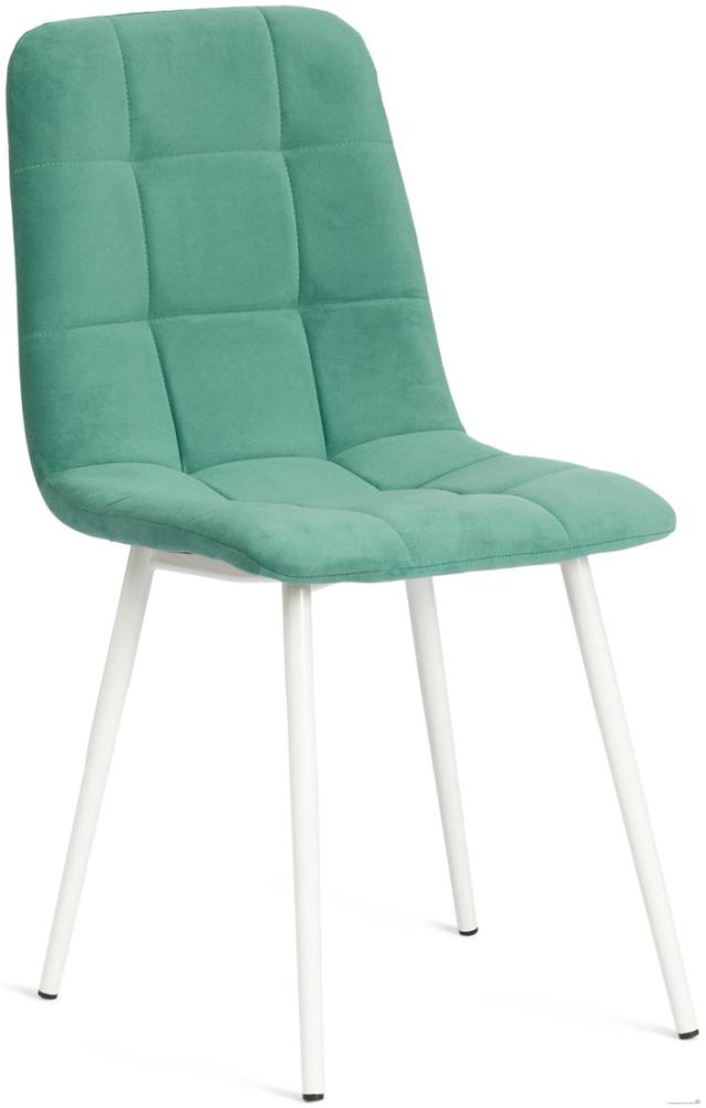 Стул TetChair Chilly Max (велюр/металл, бирюзово-зеленый/белый)