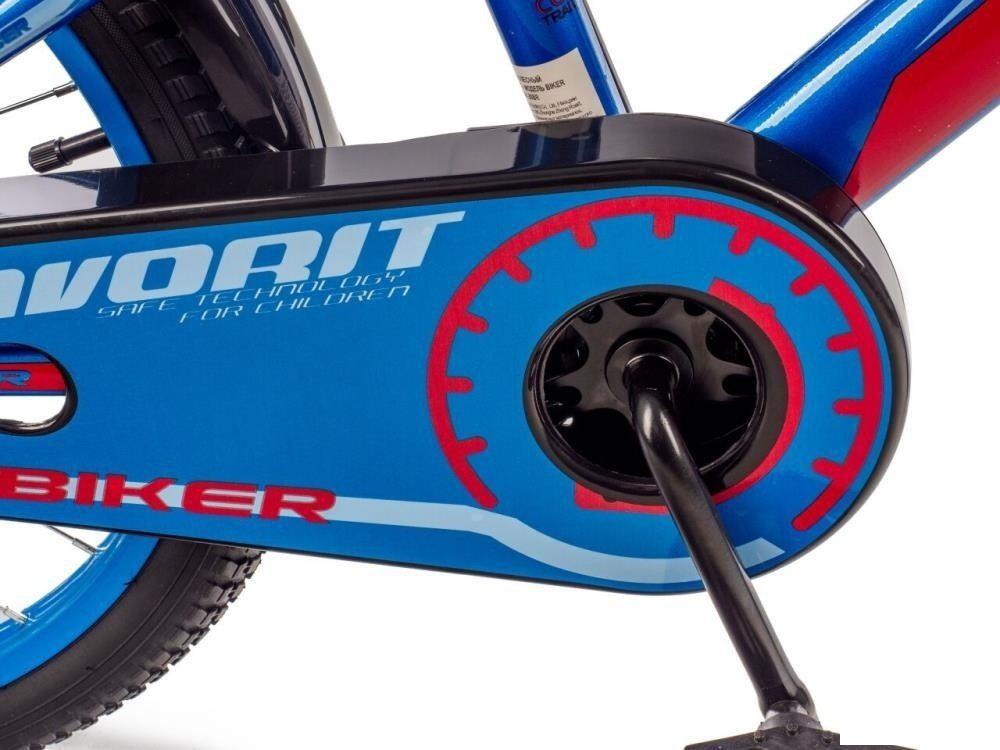Детский велосипед Favorit Biker BIK-16BR (синий/красный)