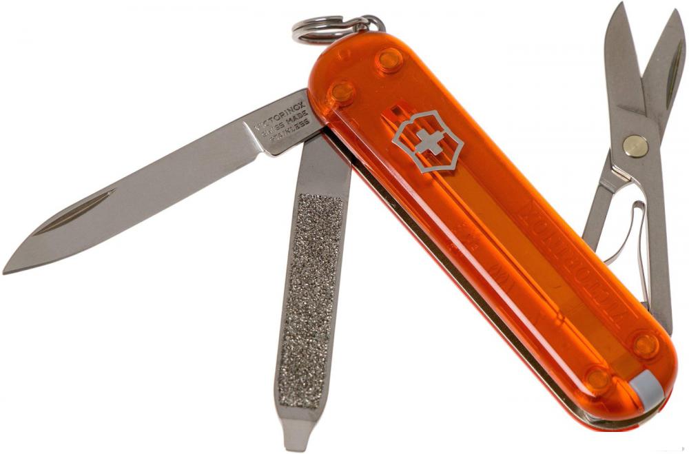 Мультитул Victorinox Classic SD Transparent (оранжевый)