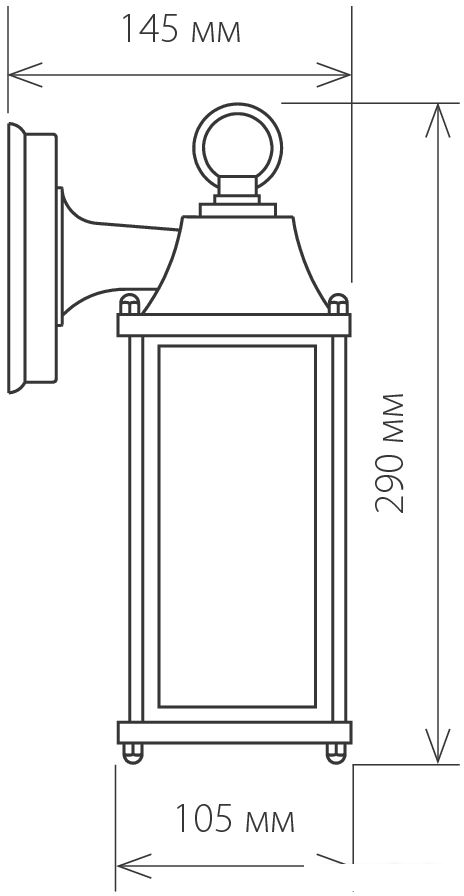 Уличный настенный светильник Elektrostandard 1008D Brick (черный)