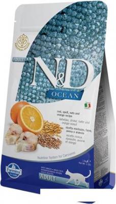 Сухой корм для кошек Farmina N&amp;D Low Grain Ocean Codfish &amp; Orange 5 кг