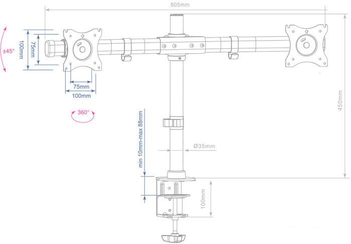 Кронштейн для монитора Arm Media LCD-T42