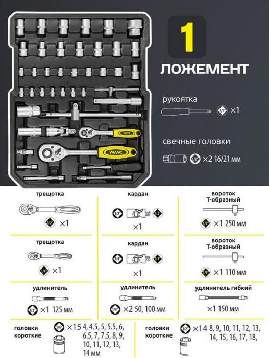 Универсальный набор инструментов WMC Tools WMC-40287 (287 предметов)