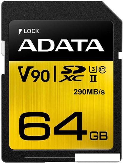 Карты памяти ADATA Premier ONE ASDX64GUII3CL10-C SDXC 64GB