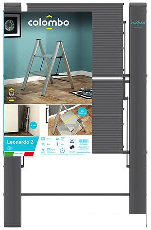 Лестница-стремянка Colombo Leonardo 2 G300A02W (2 ступени, черный)