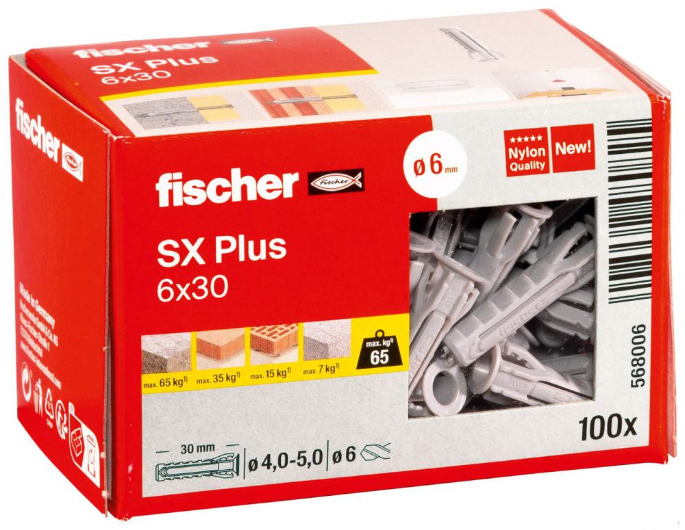 Дюбель универсальный Fischer SX Plus 6X30 568006 (100 шт)