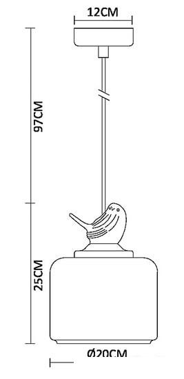 Подвесная люстра Arte Lamp Passero A8029SP-1WH