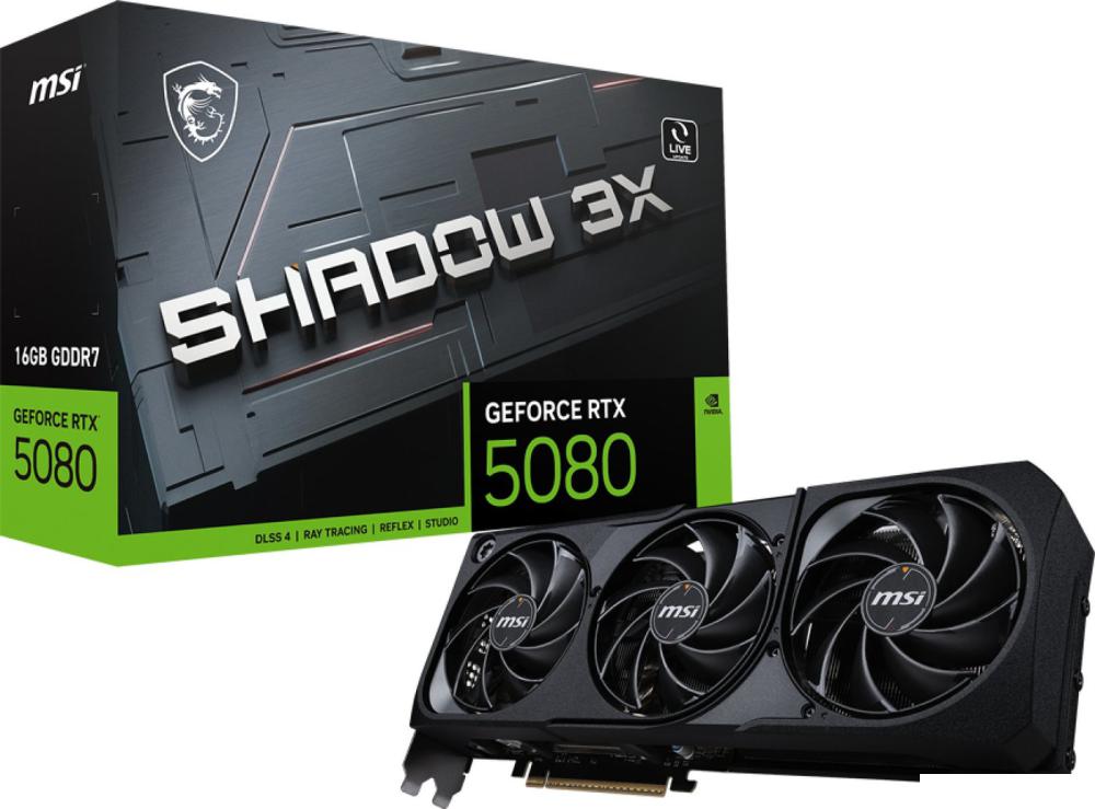 Видеокарта MSI GeForce RTX 5080 16G Shadow 3X