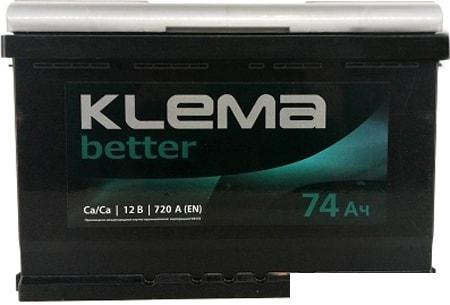 Автомобильный аккумулятор Klema Better 6СТ-74А(0) (74 А·ч)