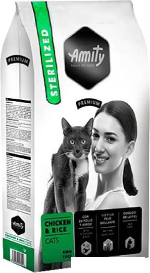 Сухой корм для кошек Amity Premium Chicken &amp; Rice Sterilized (для стерилизованных с курицей и рисом) 10 кг