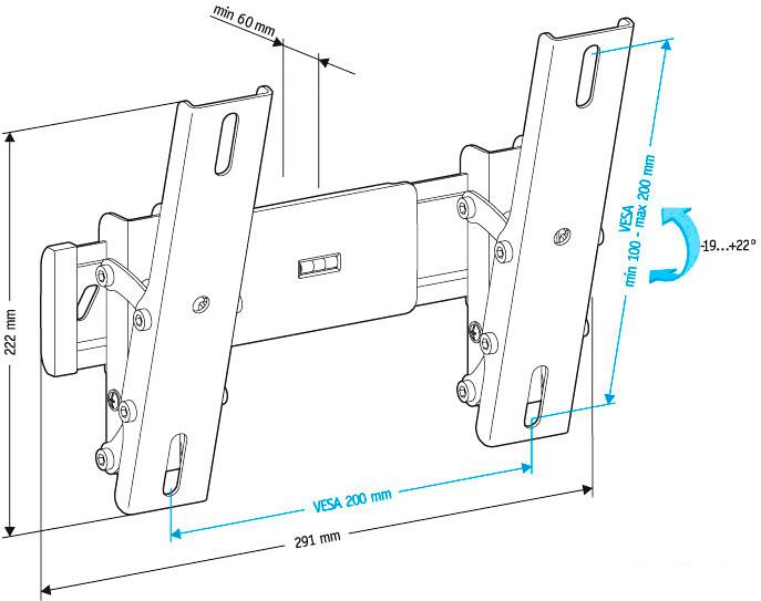 Кронштейн для телевизора Holder LCD-T2611