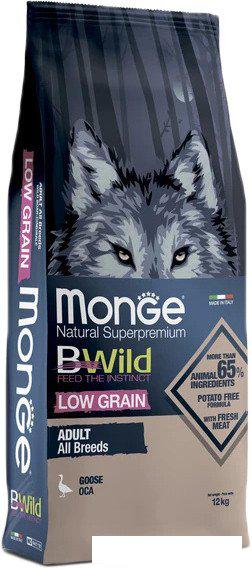 Сухой корм для собак Monge BWild Low Grain All Breeds Adult Wild Goose (для всех пород с мясом гуся) 12 кг
