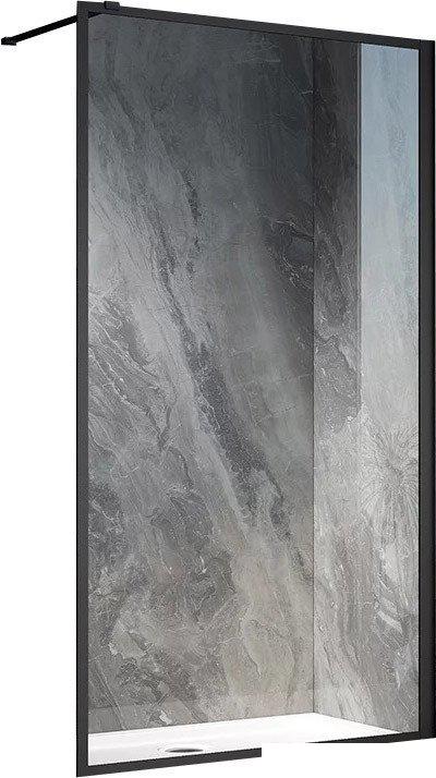 Душевая стенка Veconi 100x200 KR81B-100-01-C8 (стекло прозрачное/черный)