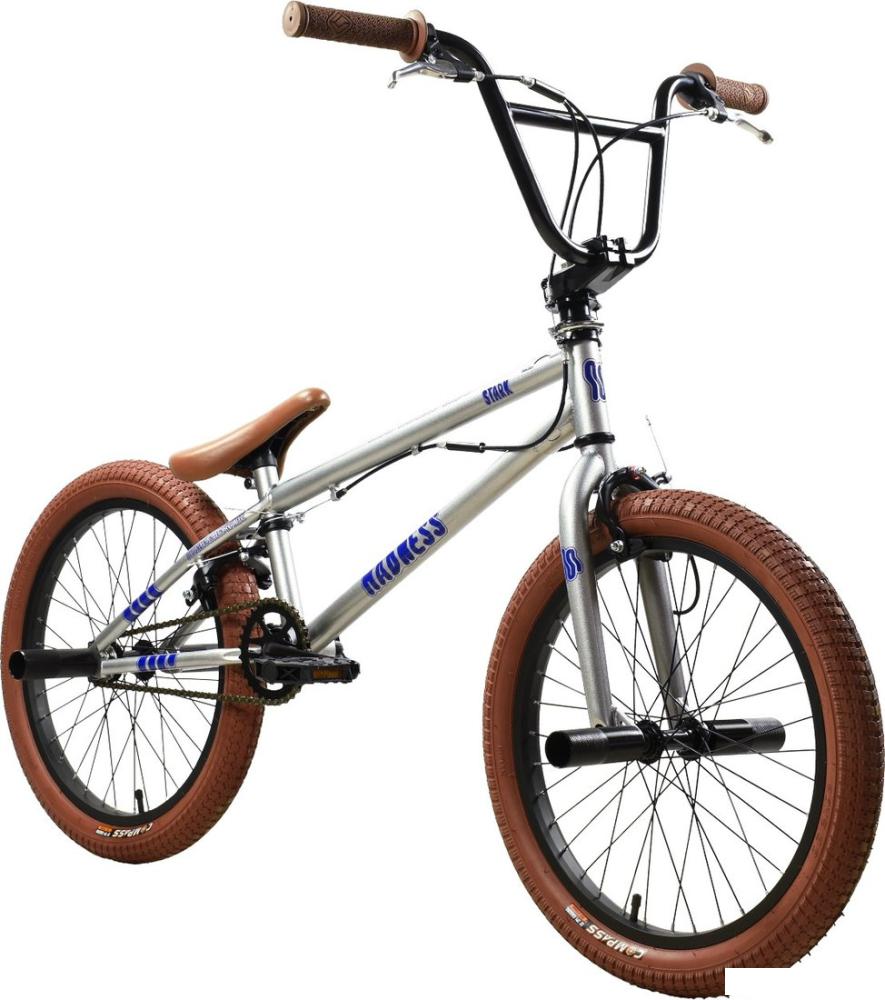 Велосипеды Stark Madness BMX 2 2025 (серебристый/фиолетовый/песочный)
