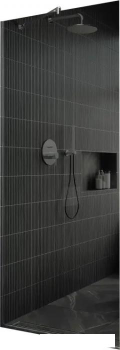 Душевая стенка MaybahGlass 195x79 MGD-698-5у (графитовое стекло/хром матовый)