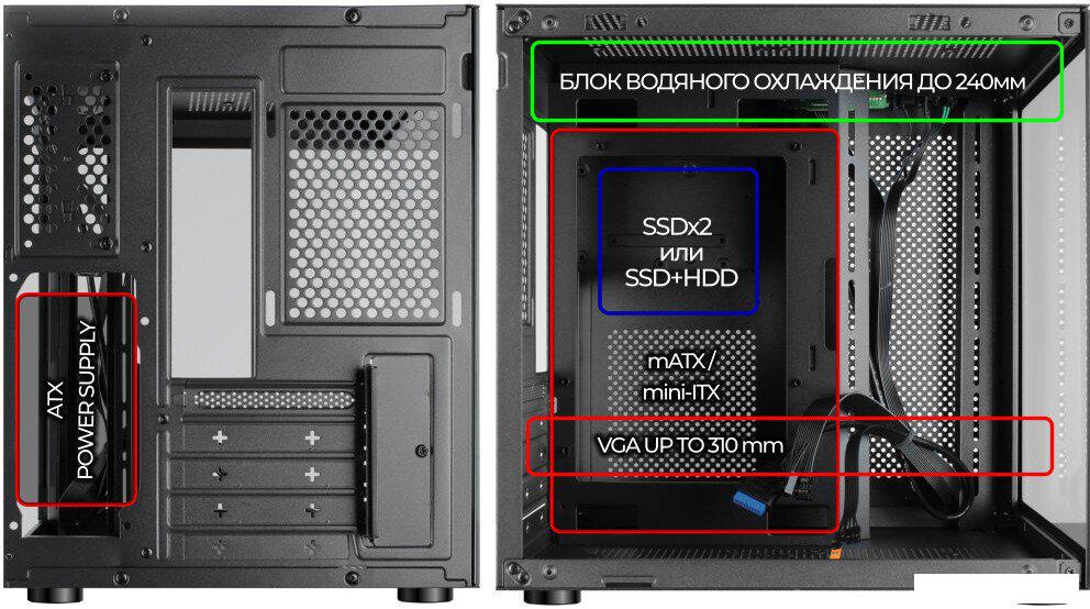 Корпус Ginzzu V100