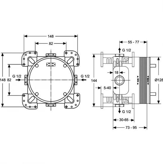 Смеситель Ideal Standard Cerafine A7388AA + A1000NU