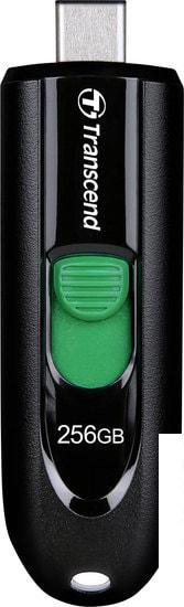 USB Flash Transcend JetFlash 790C 256GB (черный/зеленый)