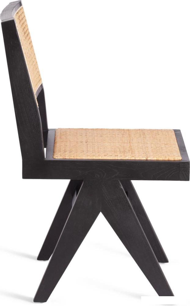 Стул TetChair Loki дерево вяз/ротанг 51x44x86 (черный)