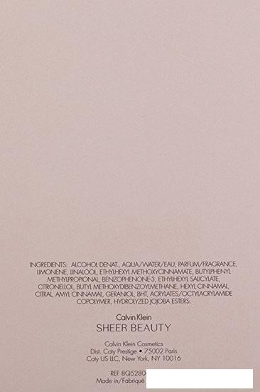 Туалетная вода Calvin Klein Sheer Beauty EdT (100 мл)