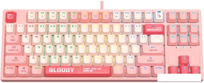 Клавиатура A4Tech Bloody S87 Energy Pink (Bloody BLMS Red Plus)