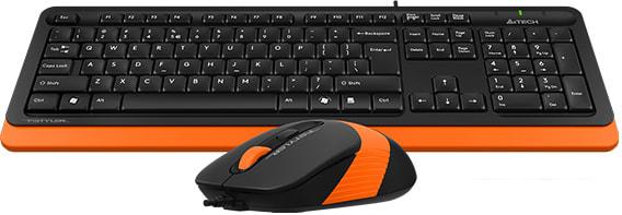 Офисный набор A4Tech Fstyler F1010 (черный/оранжевый)