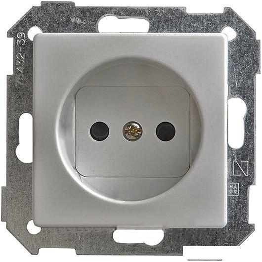 Накладка для розетки Simon 82040-33 (алюминий матовый)