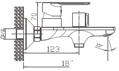 Смеситель Haiba HB60505-8 (белый/хром)