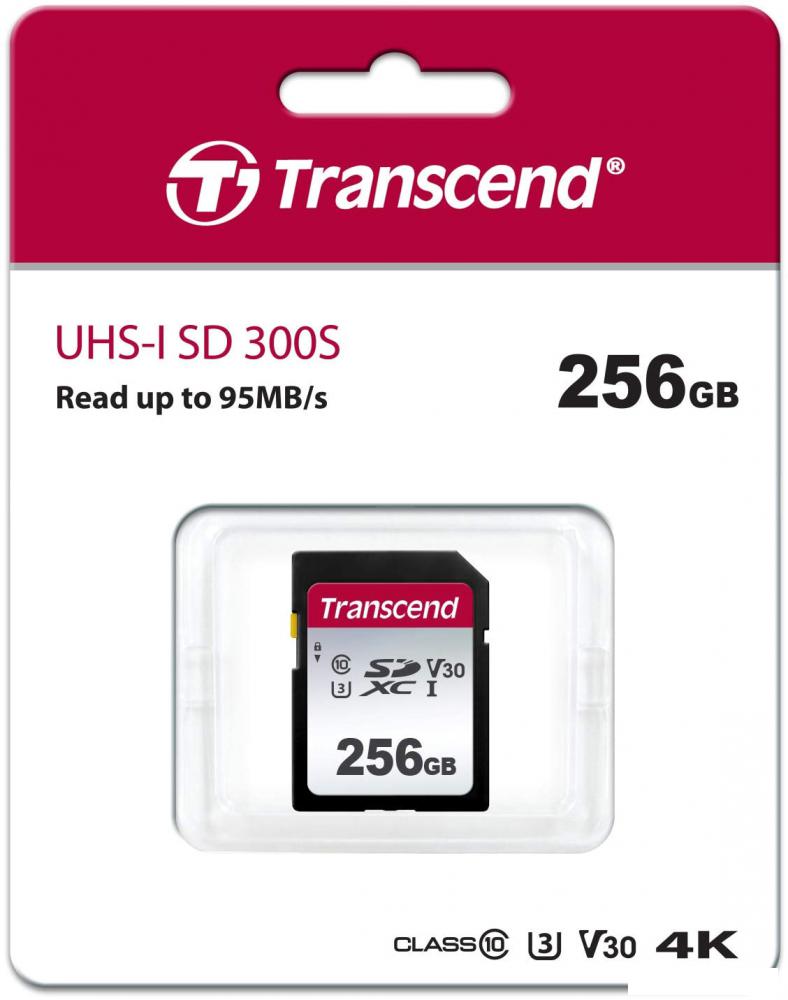 Карты памяти Transcend SDXC 300S 256GB