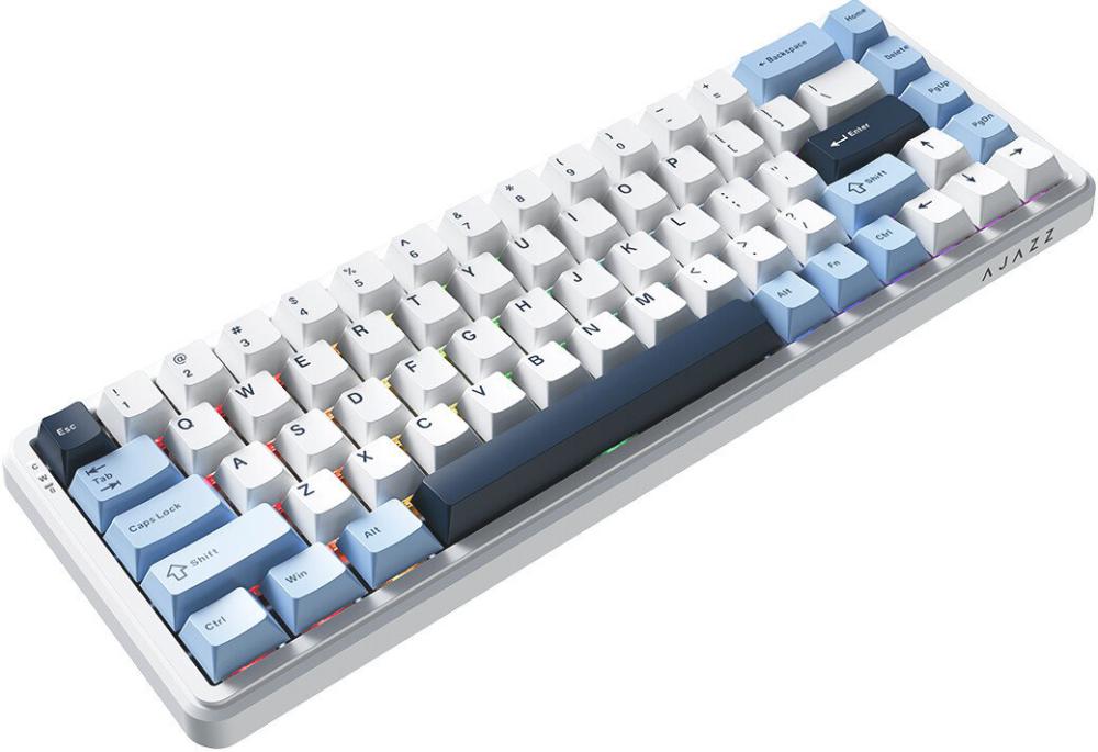 Клавиатура Ajazz AK680 Max (8+1K) (белый/голубой/темно-синий)