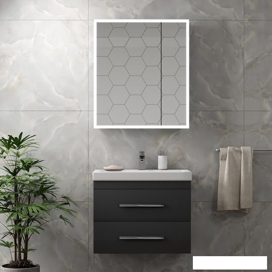 Континент Шкаф с зеркалом Reflex Led 70x80 (с датчиком движения)