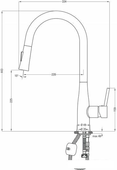 Смеситель Deante Lukrecja BDH 072M