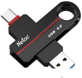 USB Flash Netac US18 USB 3.2+TypeC 256GB NT03US18C-256G-32BK