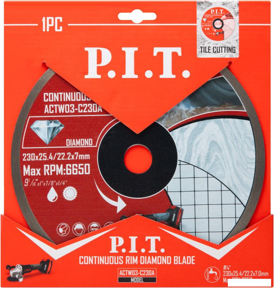 Отрезной диск алмазный  P.I.T. ACTW03-C230A