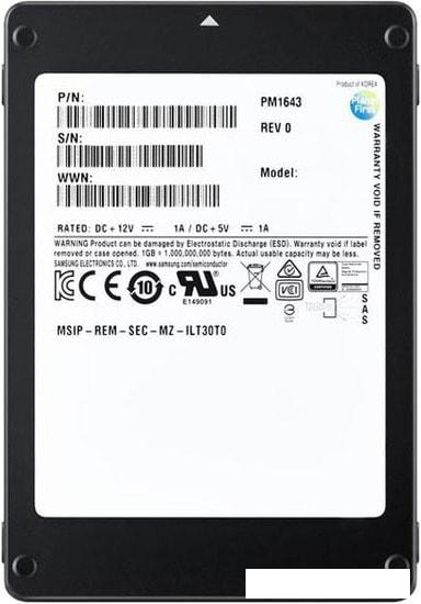 SSD Samsung PM1643a 3.84TB MZILT3T8HBLS-00007