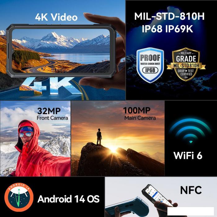 Телефон Cubot KingKong X 16GB/256GB (черный)