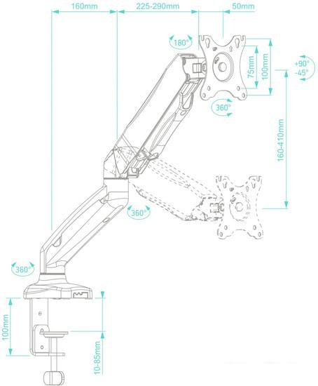 Кронштейн Onkron G80W