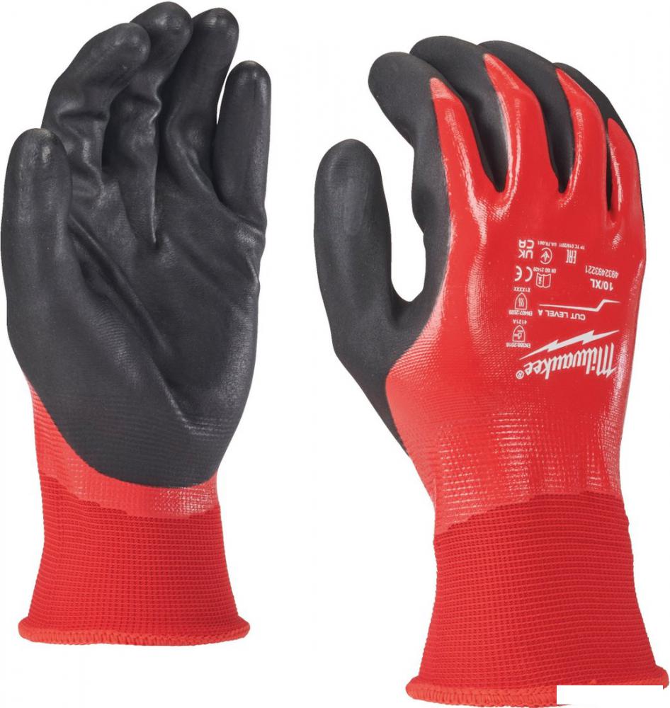 Нитриловые перчатки Milwaukee Fully Dip Cut Level 1/A 9/L 4932493220