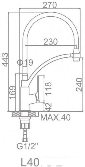 Смеситель Ledeme l4075-2