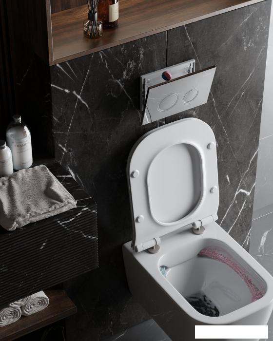 Инсталляция для унитаза Roxen StounFix Dual Fresh 710200 с удлиненными креплениями в комплекте и встр. контейнером для гигиенических таблеток (аромадозатор)