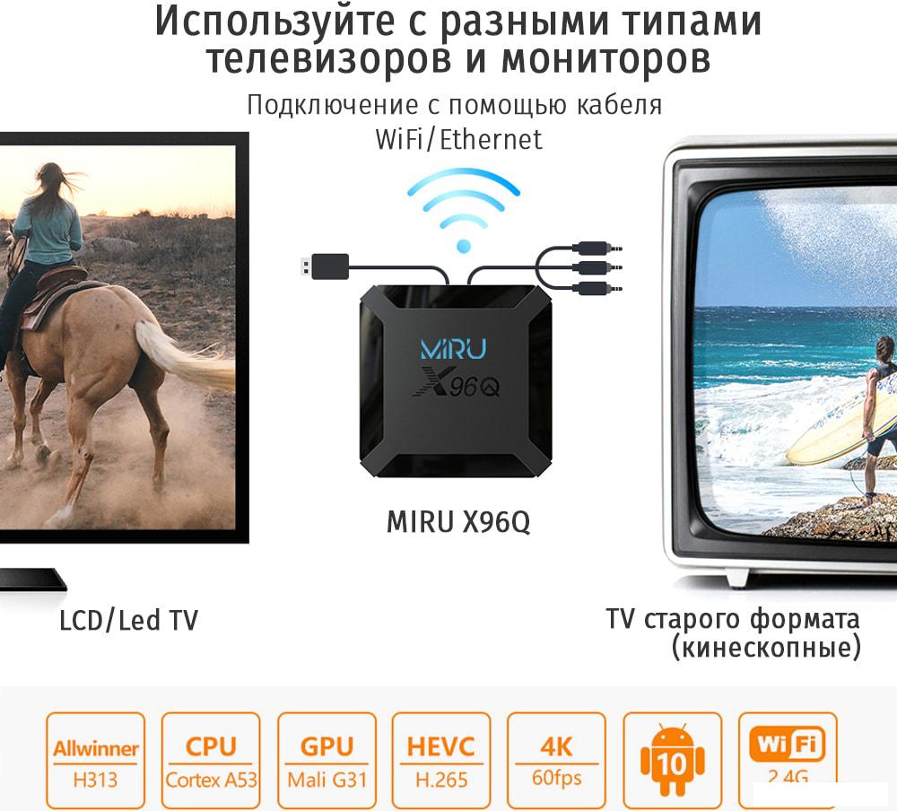 Медиаплееры и ТВ-приставки Miru X96Q 2ГБ/16ГБ