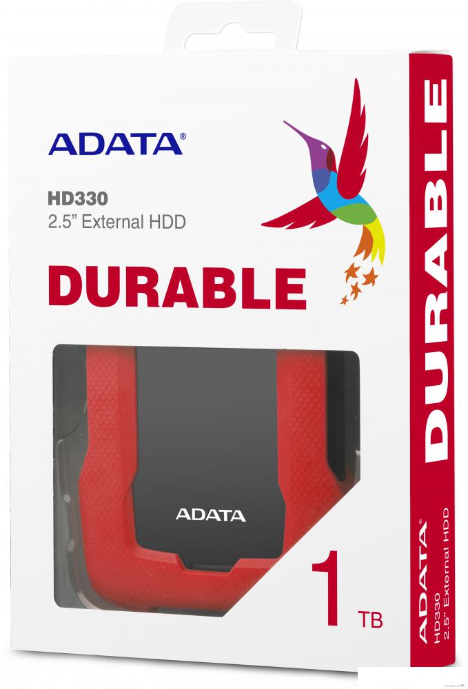 Внешний накопитель ADATA HD330 AHD330-1TU31-CRD 1TB (красный)